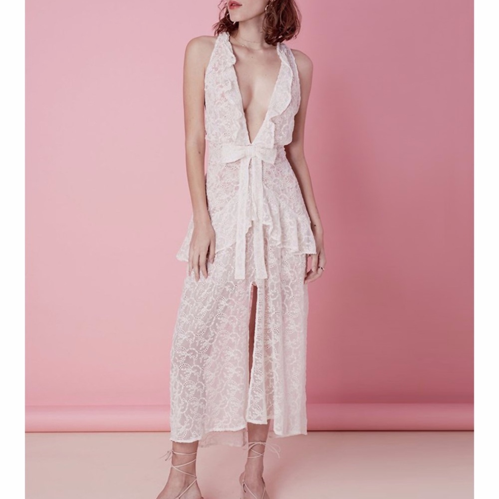 For Love & Lemons Sweet Disposition Midi Dress XS